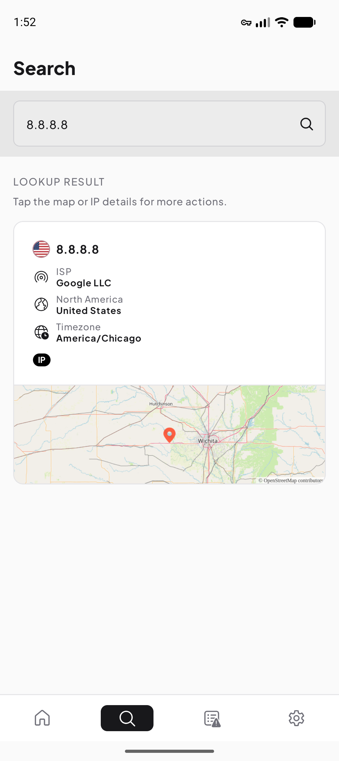 Public IP lookup in IP Finder